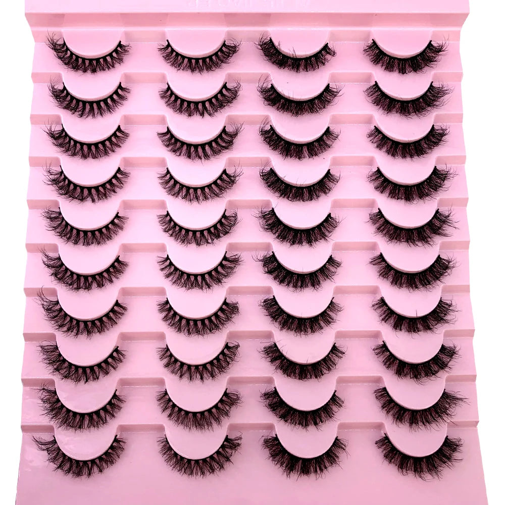16 Pairs 3D Mink Lashes Natural False Eyelashes Dramatic Volume Fake Lashes Makeup Eyelash Extension Silk Eyelashes