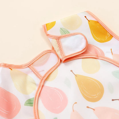 1 Pc 100%Polyester Waterproof Baby Bibs for Infant Toddler Cute Sleeveless Feeding Apron Bib Meal Burp Cloths