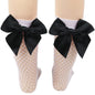 Baby Ankle High Lace Fishnet Vintage Short Socks Girl's Mesh Bow Fishnet Stockings Cute White Black Fashion Parent Child Socks