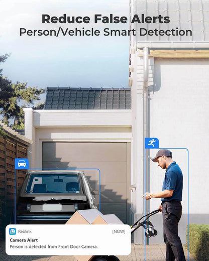 REOLINK 4MP 4G LTE Celluar Security Camera Person/Vehicle/Animal Detection 2-Way Talk Solar & Battery Home Surveillance Camera