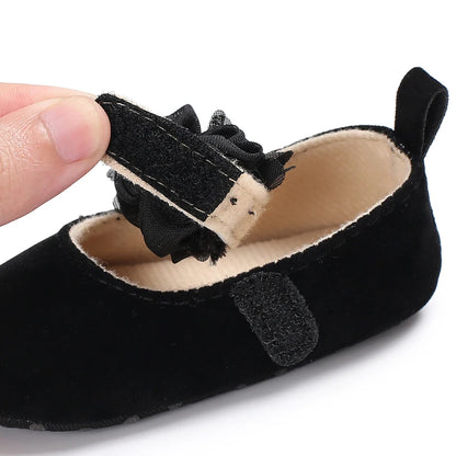 Baby Learning Walk Shoes, Elegant 3D Flower Infant Crib Shoes,Multi Style Soft Dress Footwear for Newborn Baby Girls 0-18Months