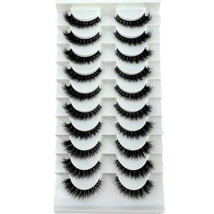 New Cat Eye Artificial Mink Eyelash 3D Curling Natural and Realistic Messy Tail Eye Extended Soft Eyelash