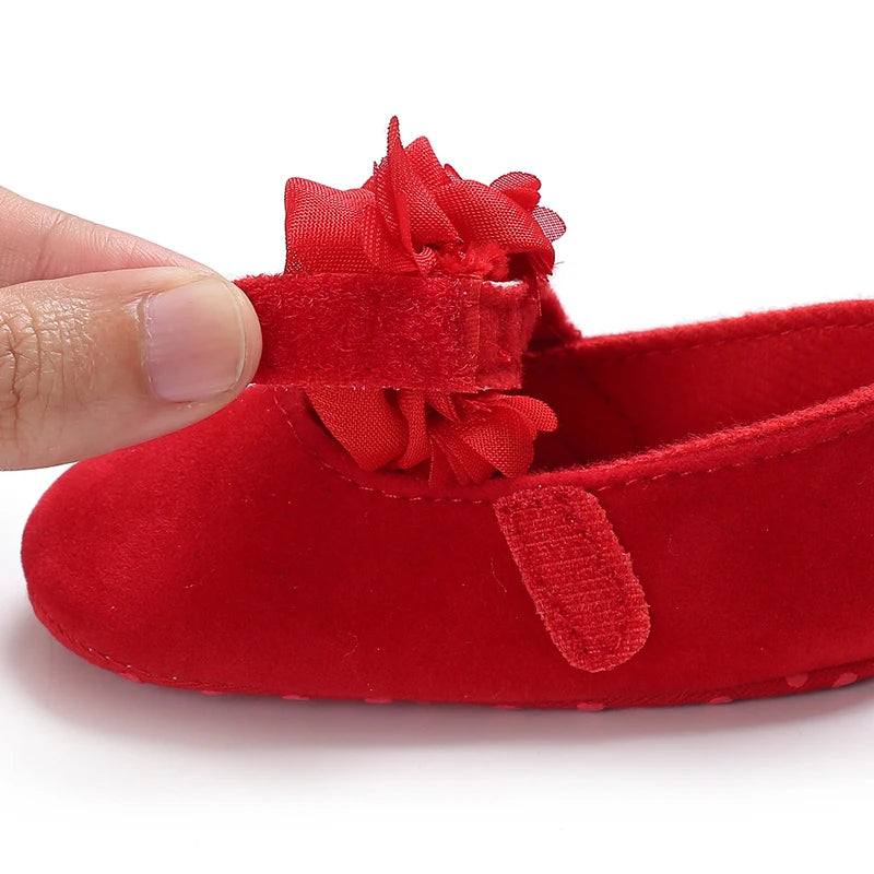 Baby Learning Walk Shoes, Elegant 3D Flower Infant Crib Shoes,Multi Style Soft Dress Footwear for Newborn Baby Girls 0-18Months