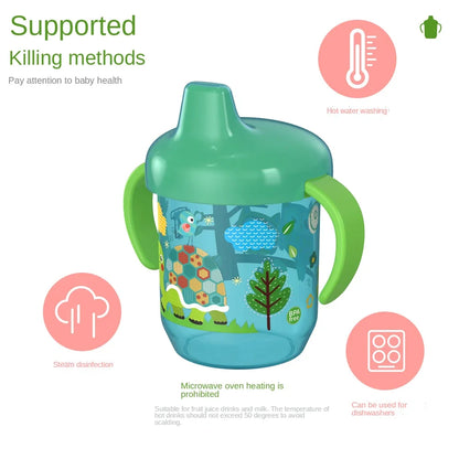 Duckbill Training Cup with Handles for Infants Baby Special Water Cup for Toddler Boy Girl Learning Independent Drinking Cup