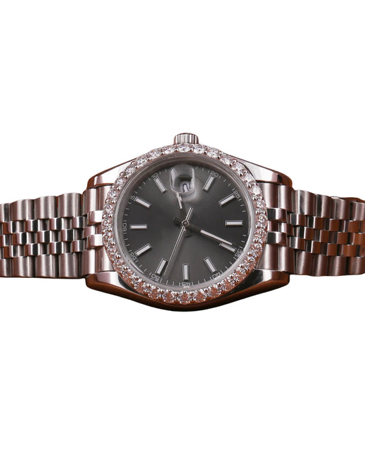 New Full Stainless Steel Plated Black Dial Quartz Watches Anniversary And Wedding Gift For Women's from Indian Supplier