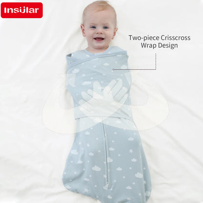 INSULAR Baby 100% Cotton Swaddling Cloth With Caps Envelope Type Newborn Cartoon Envelope Anti-Startle Adjustable Bedding Item