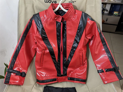Pop Star Jackson Kids Clothes Halloween Cosplay 80s Singer Stage Performance Children's Costume Rock Disco Dancing Boys Outfits