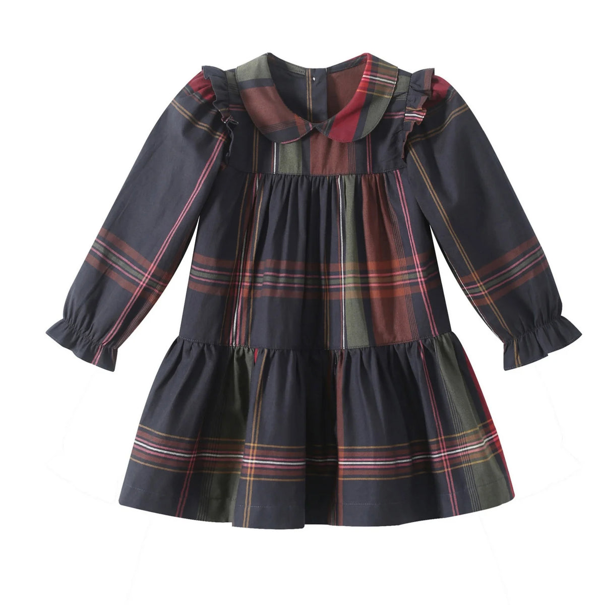 Designer Kids Long Sleeve Dresses for Spring and Autumn Cotton Striped Casual Girls Luxury Toddler Clothes All Season Birthday