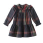 Designer Kids Long Sleeve Dresses for Spring and Autumn Cotton Striped Casual Girls Luxury Toddler Clothes All Season Birthday