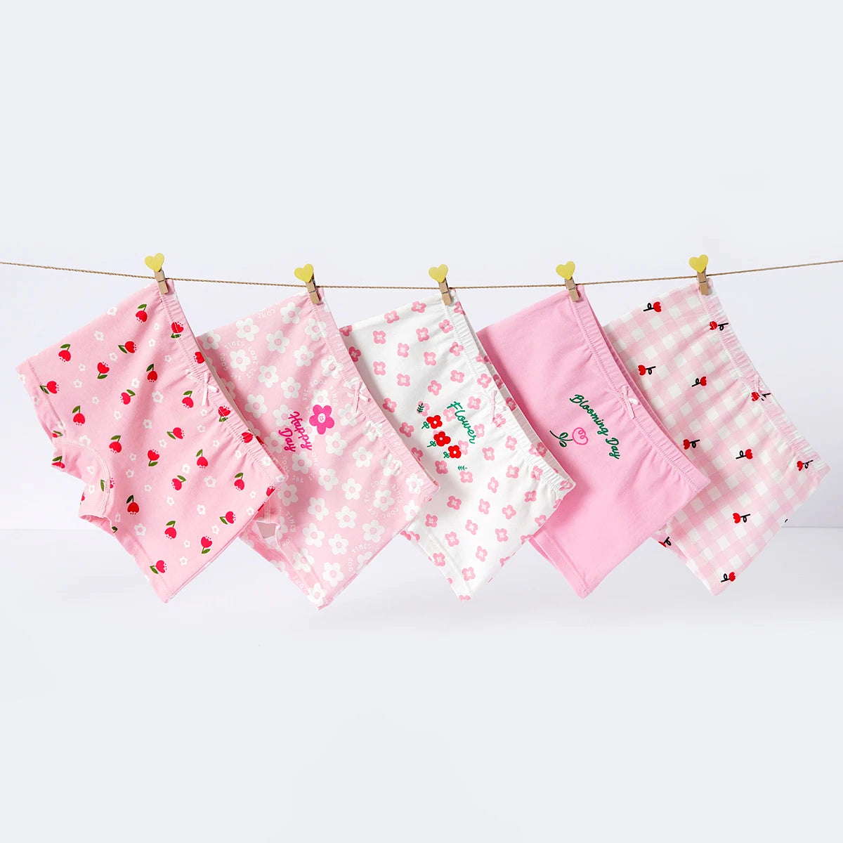 Girls' Underwear Cotton Shorts Children's Cartoon Shorts 5-Pack
