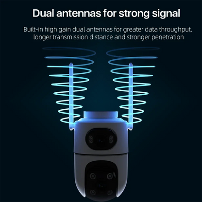8MP Dual Lens WiFi PTZ Camera Outdoor Security Camera 4MP+4MP Wireless CCTV IP Camera Smart Home Surveillance Night Vision AI De