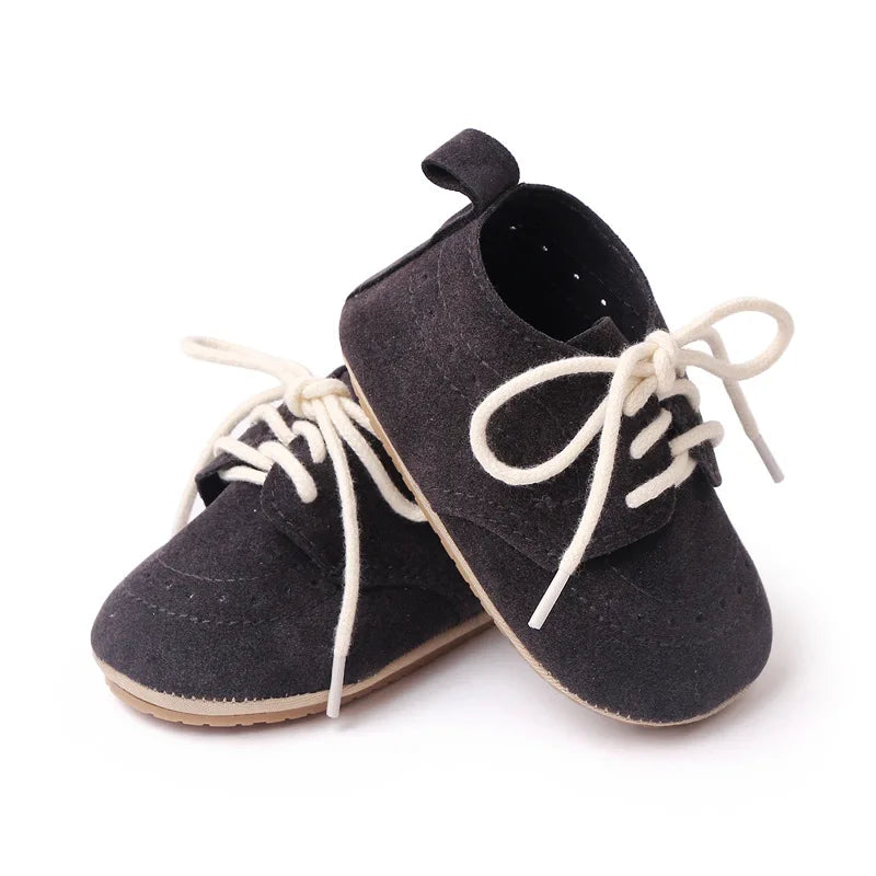 Newborn Baby Shoes Baby Boy Girl Shoes Classic Leather Rubber Sole Anti-slip Toddler First Walkers Infant Girl Shoes Moccasins