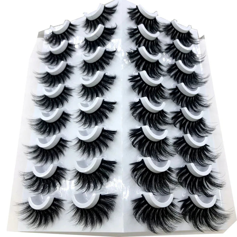 16 Pairs 3D Mink Lashes Natural False Eyelashes Dramatic Volume Fake Lashes Makeup Eyelash Extension Silk Eyelashes