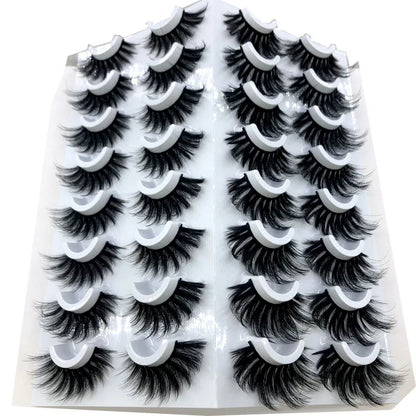 16 Pairs 3D Mink Lashes Natural False Eyelashes Dramatic Volume Fake Lashes Makeup Eyelash Extension Silk Eyelashes