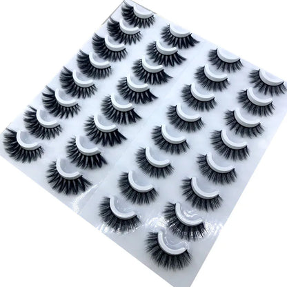 16 Pairs 3D Mink Lashes Natural False Eyelashes Dramatic Volume Fake Lashes Makeup Eyelash Extension Silk Eyelashes