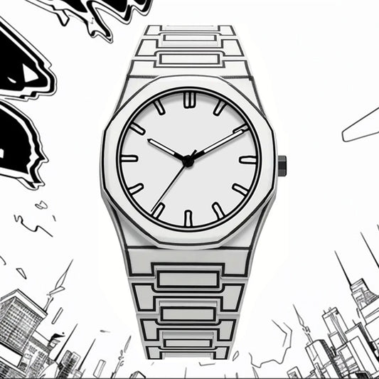 2026 New Quartz Watch with Silicone Material and Comic Design, Featuring Classic Anime Lines, a Men's Sports Watch