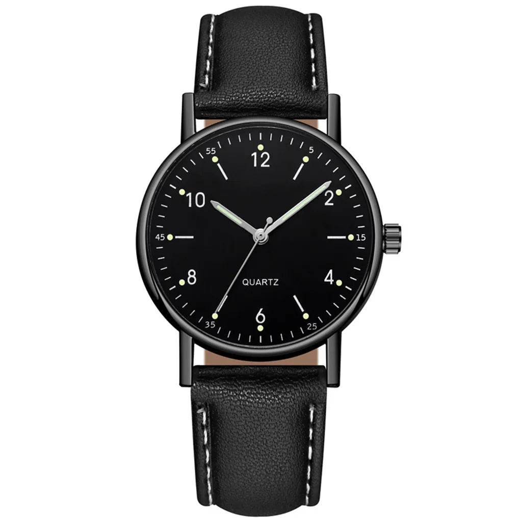 Trendy Fashion Dial Watch Hot Selling Luminous Women Watch Navy Leather Strap Precise Timekeeping Stylish Modern Wristwatch