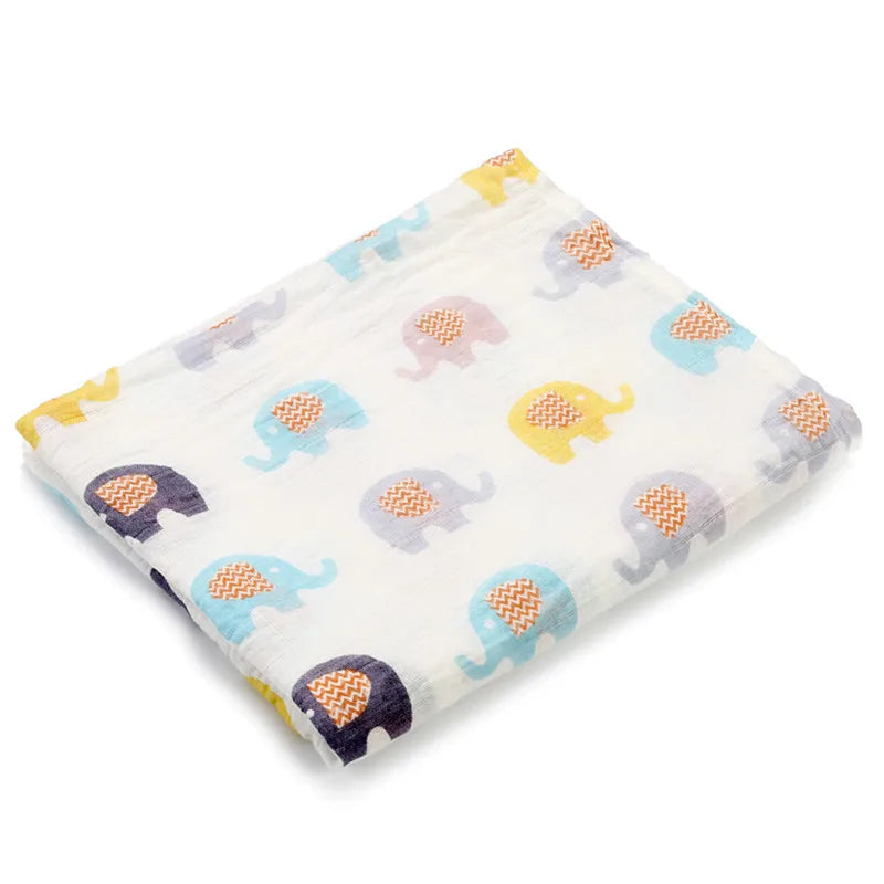 Newborn soft 100% muslin cotton swaddlle blanket infant baby wrap bath towel cover blanket 120x110cm