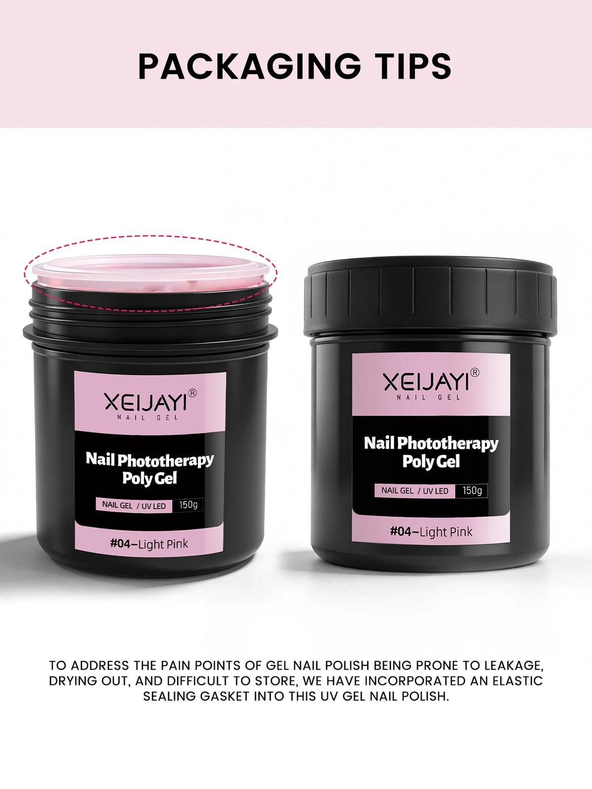 XEIJAYI 150g Poly Nail Gel UV LED Cured Builder Nail Gel Crystal Nail Extension Gel For Nails DIY At Home Salon
