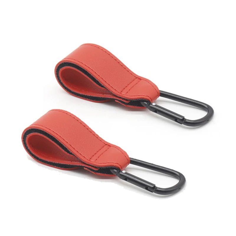 1/2pcs PU Leather Baby Bag Stroller Hook Pram Rotate 360 Degree Rotatable Cart Organizer Pram Hook Stroller Accessories