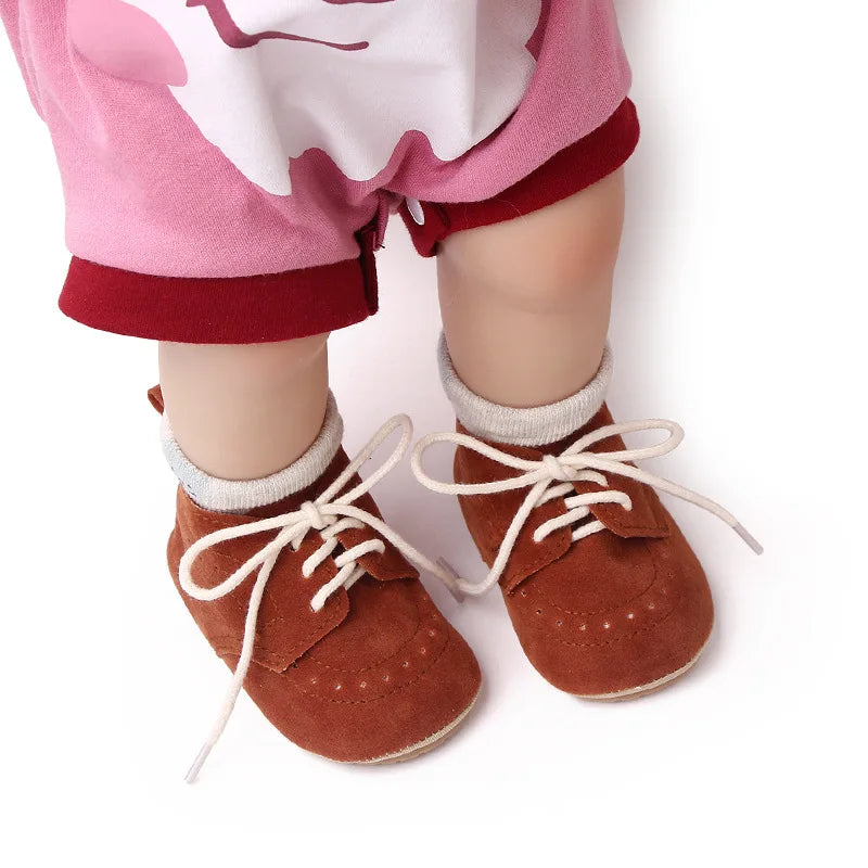 Newborn Baby Shoes Baby Boy Girl Shoes Classic Leather Rubber Sole Anti-slip Toddler First Walkers Infant Girl Shoes Moccasins