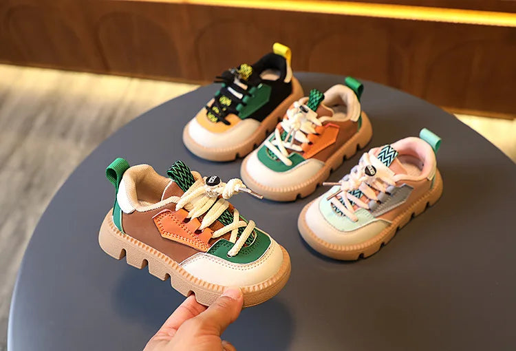 DIMI Autumn New Children Shoes Pu Leather Kids Sneakers  Baby Toddler Shoes Comfortable Soft Boys Girls Casual Shoes