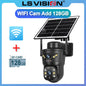 LS VISION Dual-Screen 4G/Wifi Outdoor Solar Camera Security 4K PIR Human Tracking CCTV Surveillance Camera V380 Pro Waterproof