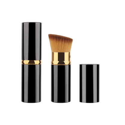 1pc Retractable Brush Makeup Brush Powder Blusher Powder Brush Mini Multi-function Portable With Aluminum Handle