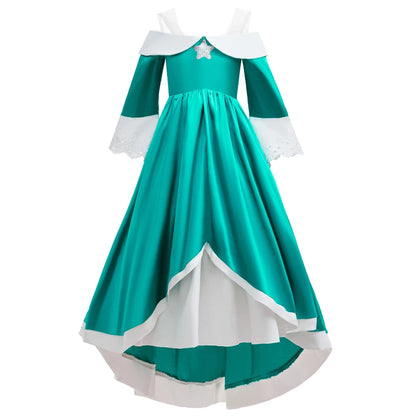 Girls New Game Movies Rosalina Peach Princess Dress Carnival Party Birthday Outfit Peach Cosplay Halloween Costume Dress