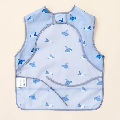 1 Pc 100%Polyester Waterproof Baby Bibs for Infant Toddler Cute Sleeveless Feeding Apron Bib Meal Burp Cloths