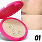 Natural Matte Pressed Powder Oil Control Brighten Whitening Face Base Foundation Compact Concealer Makeup Cosmetics