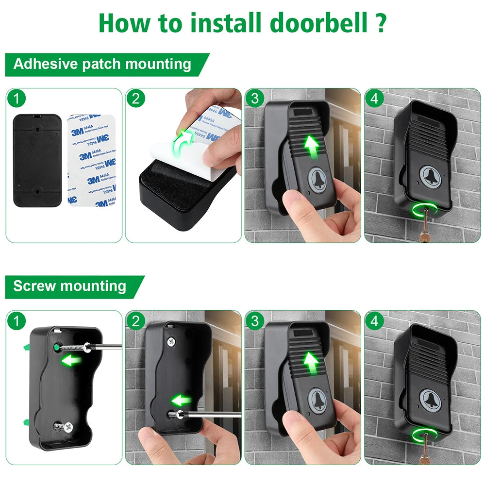 Wireless Voice Duplex Intercom Doorbell 500M Apartment Room Intercom Intercom System Doorbell for House Home Factory Office