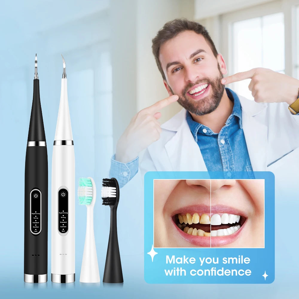 Electric Teeth Cleaner Dental Remover Calculus Plaque Stains and Tartar Oral Care Teeth Whitening Kits Rechargeable Toothbrush