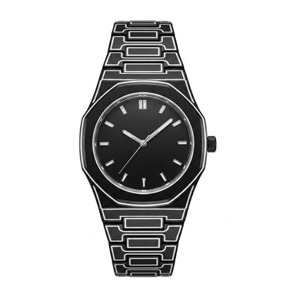 Rebirth Octagonal Comic-Style Watch, Two-Dimensional Line Art Quartz Watch, Simple Unisex Waterproof Watch for Both Men and Women