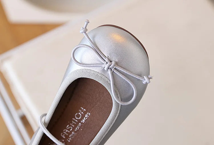 Children Flats Girls Shoes Spring Autumn Children Oxfords For Girl School Toddler Soft PU Leather Shoes Silver, Gold, Black