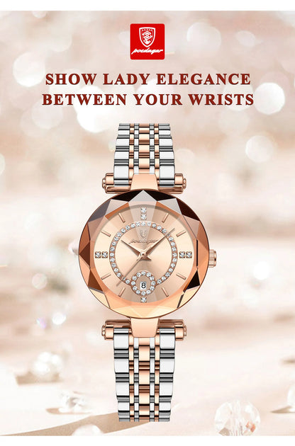 POEDAGAR Luxury Brand Women's Watches Waterproof Stainless Steel Date Ladies Wristwatch Fashion Elegant Quartz Woman Watch Reloj