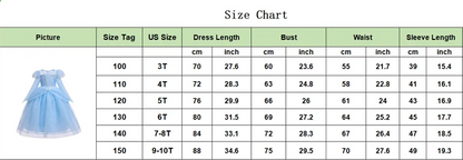 Elsa Cosplay Costume Kids Layers Deluxe Ball Gown Princess Dresses Aurora Christmas Wedding Evening Dress Girls Princess Dresses