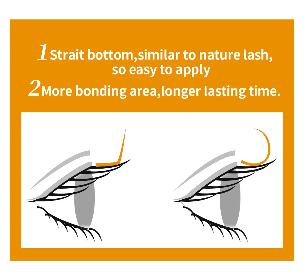 GLAMLASH L+/LC/LD/LU(M)/N Curl 7~15mm MIX 16rows/Case Mink Eyelash Extension Individual Lashes Soft False Eyelashes