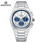 Top Brand NAVIFORCE Men and Women Quartz Chronograph Watch Stainless Band Stylish 24 Hours Date Display Couple Wristwatches 2024