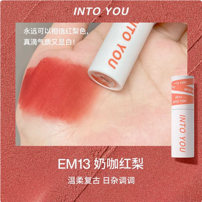 INTO YOU Lip Mud Heroine Matte Velvet Lip and Cheek Dual-use Lip Mud Soft Fog Smooth Blush INTOYOU Lip Lipstick Makeup