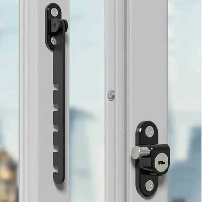 Portable Metal Window Blocking Lock Adjustable Windproof Window Limiter Blocker Multiple Gears Fixator Children Safety Lock