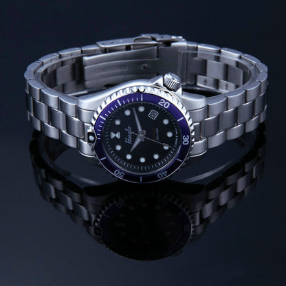 Horolo 30mm Women's Watches Japan Solar Movement Luminous Water Resistant Sapphire Stainless Steel Luxury Watch Gift For Wife