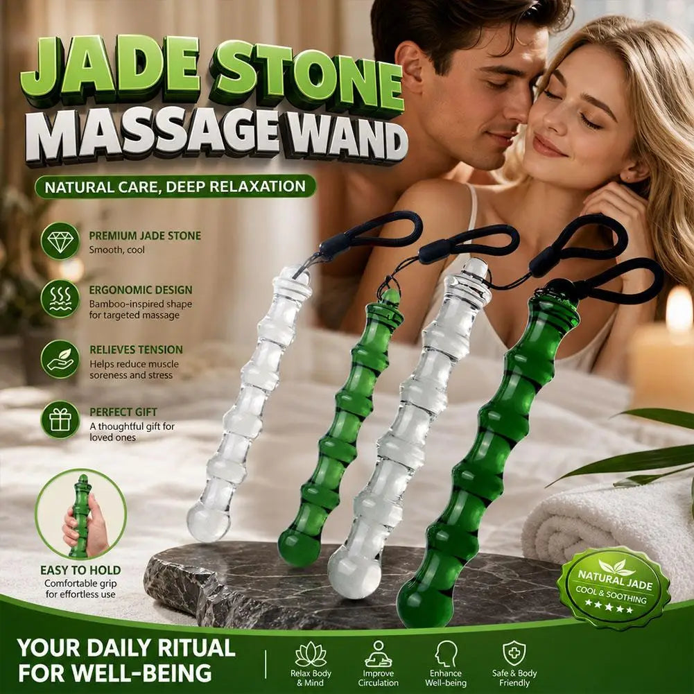 Smooth Resin Jade Massage Stick Bamboo Joint Acupoint Trigger Point Massager For Neck Shoulder Muscle Relax