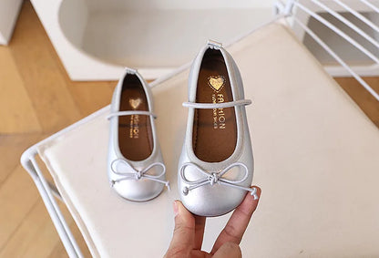 Children Flats Girls Shoes Spring Autumn Children Oxfords For Girl School Toddler Soft PU Leather Shoes Silver, Gold, Black