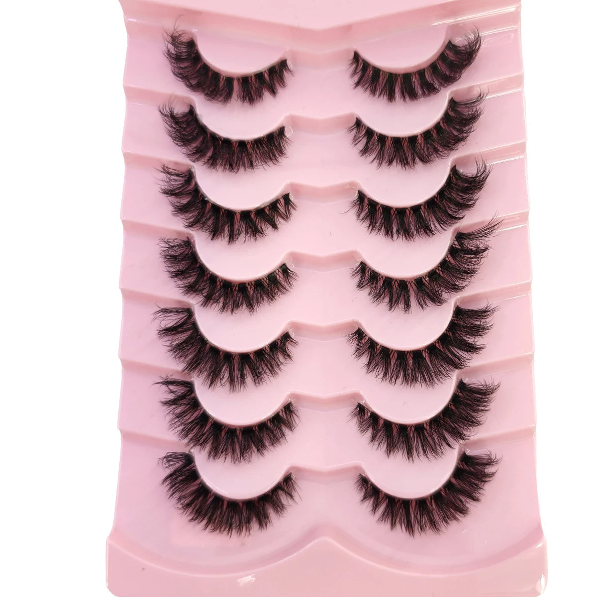NEW 7pairs 8D Mink Lashes Natural Short False Eyelashes Mink Eyelashes 3D Mink Lashes Wispy HandMade Full Strip Lashes  Makeup