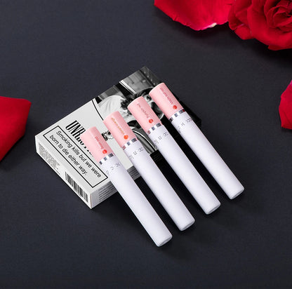 4PCS/Set Creative Cigarette Lipstick Set Matte Long Lasting Waterproof Matt Lip Stick Tube Nude Red Velvet Lip Tint Makeup