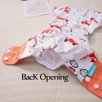 Kangobaby #My Soft Life# 4pcs Set Suede Cloth Baby Cloth Diaper Reusable Washable Newborn Nappies