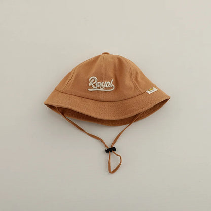 New Embroidered Letter Baby Bucket Hats Spring Sunhat Fishing Hat Sunshade Visor Boy Girl Outdoor Fashion Beach Cap For 6-24M
