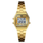 SKMEI 1415 Luxury Retro Digital Sports Watch for Women Stainless Steel Electron Waterproof Wristwatches Girl Clock Reloj Hombre