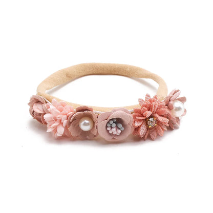 Beautiful Lovely Baby Flower Headbands Newborn Head Band for 0-12 Months Infant Headband Boutique Headwear High Elastic